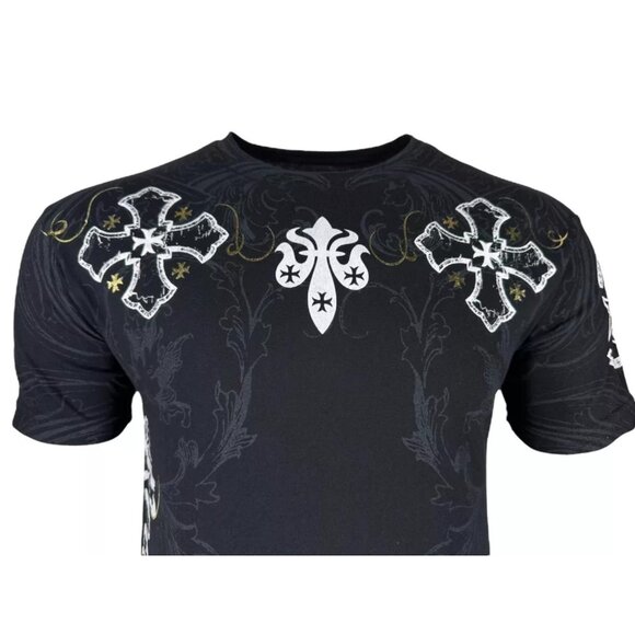 Archaic by Affliction Men's T-Shirt Glory Cross Biker Y2K S-5XL - Picture 9 of 9